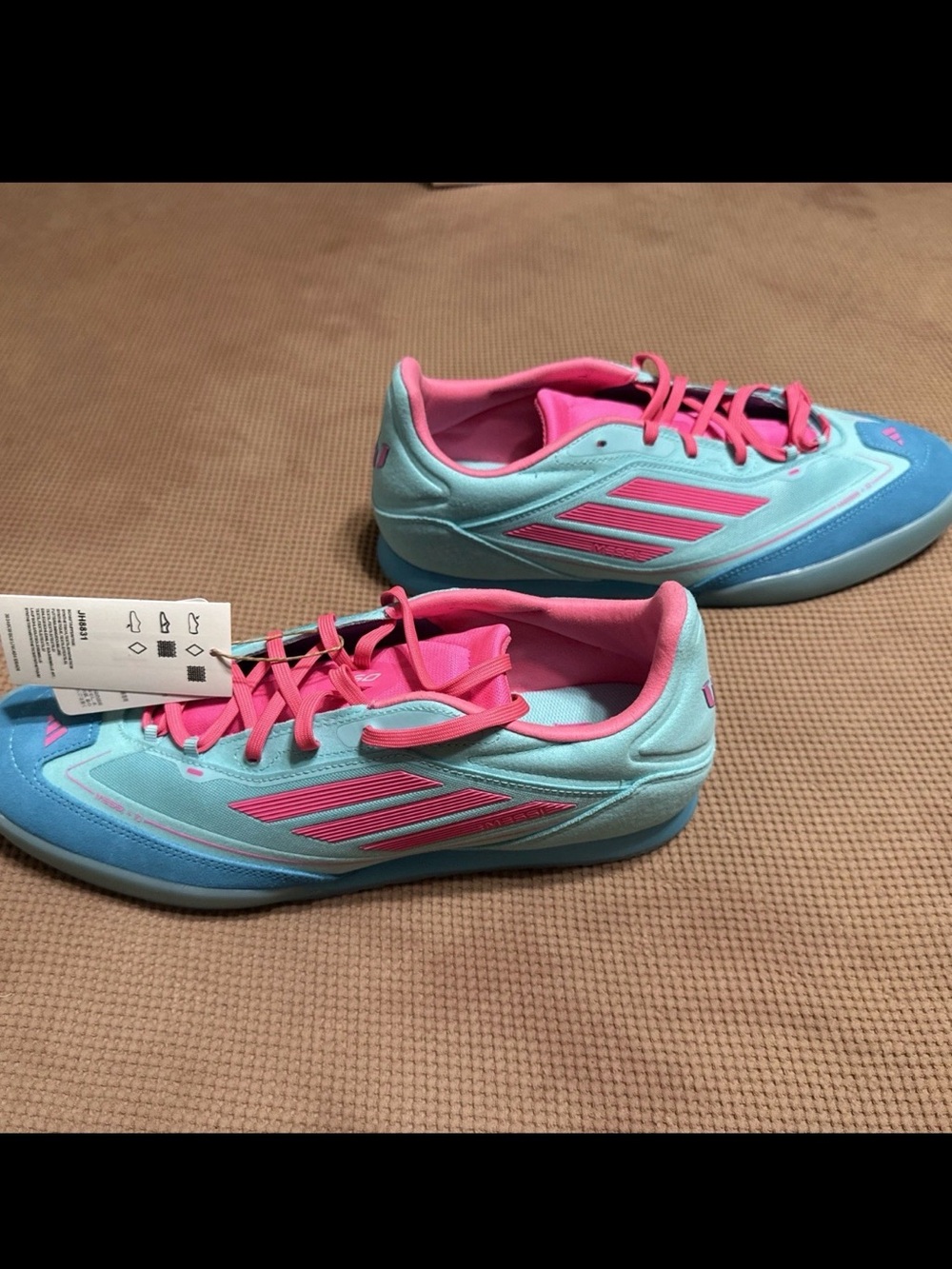 Adidas F50 Freestyle Messi Shoes Flash Aqua Pink Size Men 11.5 / Women 12.5